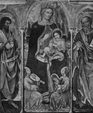 Madonna mit Kind zwischen Heiligen
