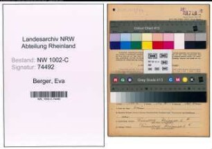 Entnazifizierung Eva Berger, geb. 14.06.1904 (Kauffrau)