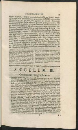 Saeculum III.