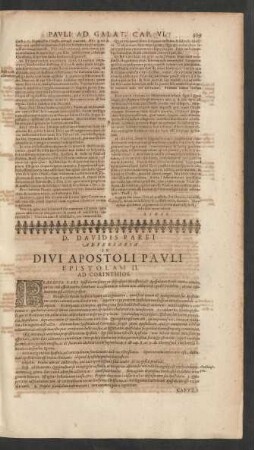 D. Davidis Parei Adversaria In Divi Apostoli Pauli