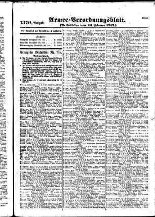 1370.Ausgabe. Dienstag, 13. Februar 1917