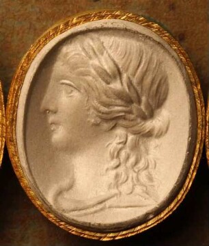 Profilkopf einer lorbeergeschmückten Muse (Daktyliothek, Das Alterthum nach Lippert und Visconti)