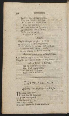 Parte Seconda = Zweyter Theil