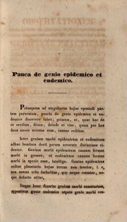 Observationes quaedam medicinae practicae et annotationes : Diss. inaug.