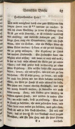 Hochzuehrender Herr!