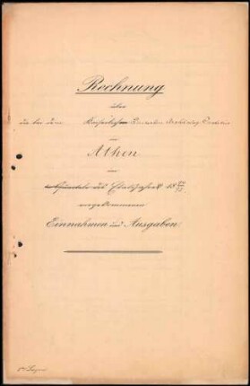 Abrechnung 1894/1895