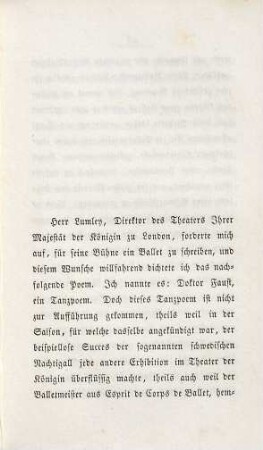 Der Doktor Faust : ein Tanzpoem, nebst kuriosen Berichten über Teufel, Hexen und Dichtkunst