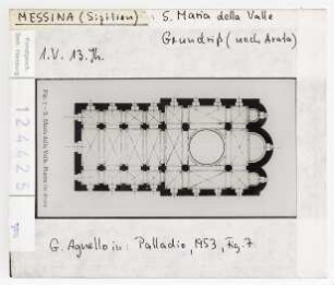 Messina (Sizilien): S.Maria della Valle Grundriß (nach Arata) 1.Viertel 13.Jh.