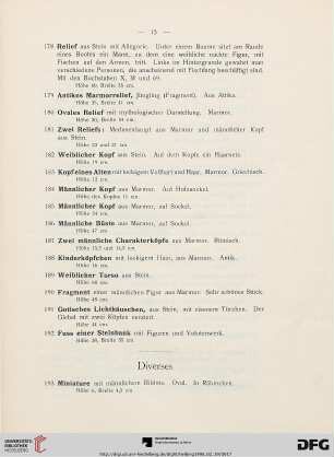 Diverses (Nr. 193-214)