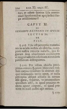 Sectio IV. De Visu.