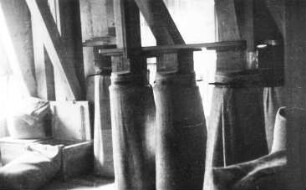 Neschwitz-Weidlitz. Kobanmühle, Inneres, Mittelboden (Sackbank), 1953, Repro (Bildersammlung Fam. Pietschmann)