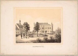 Das Rittergut in Schwepnitz in der Westlausitz, aus dem Album der Rittergüter und Schlösser im Königreiche Sachsen, 3. Band