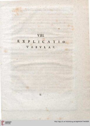 VIII: Explicatio tabulae