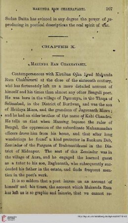 Chapter X: Makunda Ram Chakravarti
