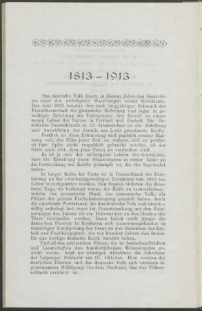 1813 - 1913