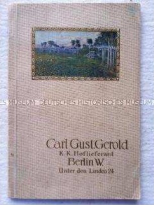 Verkaufskatalog der Fa. Carl Gustav Gerold, Berlin, für Zigarren