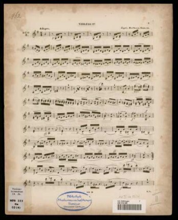 [Plattennummer:] 592 B = [Livr. I. No. 2] = Violono 2
