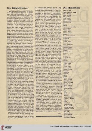 Die Menschheit