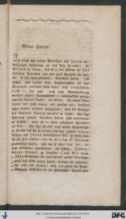 Meine Herren!