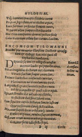 Encomion Tilomanni Brandes ...