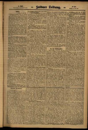 Zweite Ausgabe vom Samstag, den 12. Juli 1913.