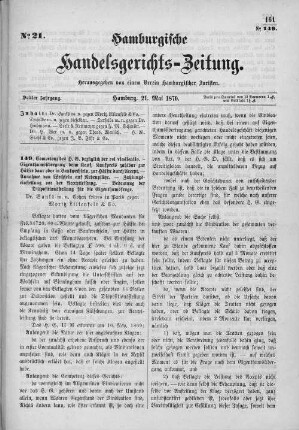 No. 21. 21. Mai 1870