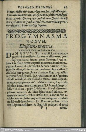Progymnasma Nonum. Eiusdem materiae