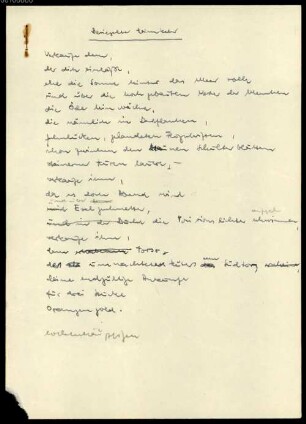 Heinz Piontek (1925-2003) Nachlass: Zyklus "Unter der Sonne" - BSB Ana 465 A.1.19