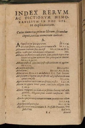 Index Rerum Ac Dictionum Memorabilium in Hoc Opere explicatarum.