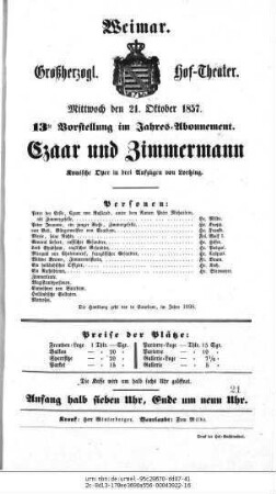Czaar und Zimmermann