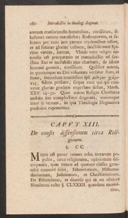 Caput XIII. De causis dissensionum circa Religionem.