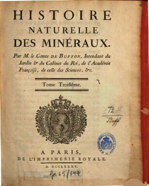 Histoire Naturelle Des Minéraux, Tome Troisième