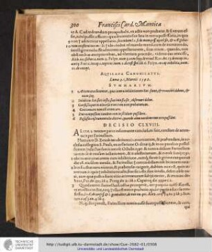 Decisio CLXVIII