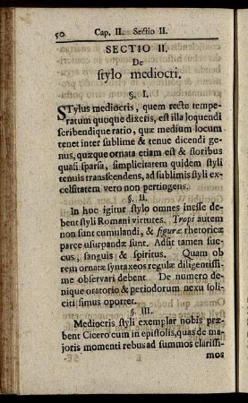 Sectio II. De stylo mediocri