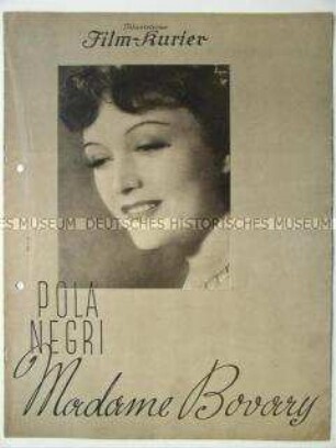 Filmzeitschrift zu dem deutschen Spielfilm "Madame Bovary" mit Pola Negri