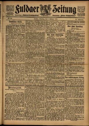Ausgabe vom Dienstag, den 07. Februar 1905.