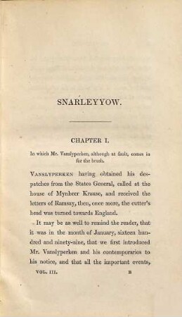 Snarleyyow, or The dog fiend : in three volumes. 3