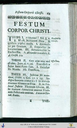 Festum Corporis Christi .