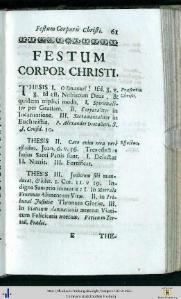 Festum Corporis Christi .