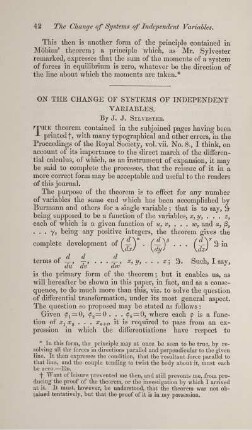 On the change of systems of independent variables.