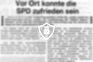 Vor Ort konnte die SPD zufrieden sein