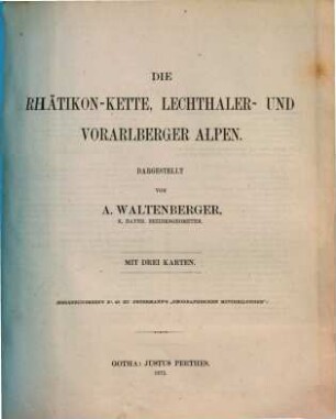 Die Rhätikon-Kette, Lechthaler- und Vorarlberger Alpen
