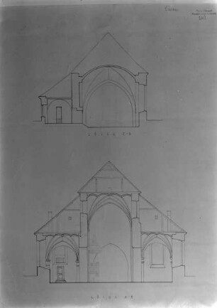 Querschnitt der Nikolaikirche von Pernau