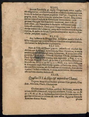 Quaestio III. de filiis & nepotibus Chami.