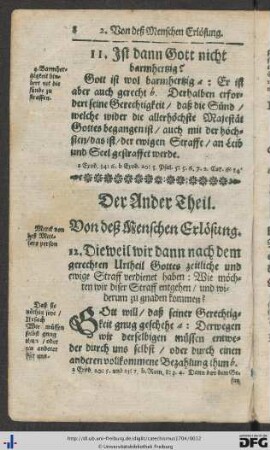 Der Ander Theil. Von deß Menschen Erlösung.