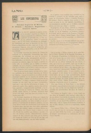Los conciertos - Sociedad Argentina de Música de Cámara - Asociación Wagneriana - Concierto Rufino
