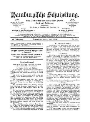 Lehrplan-Entwurf : bearbeitet von dem Lehrplan-Ausschuß der hamburgischen Schulsynode
