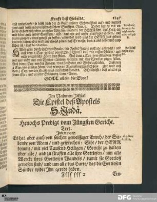 Die Epistel deß Apostels S. Judä.