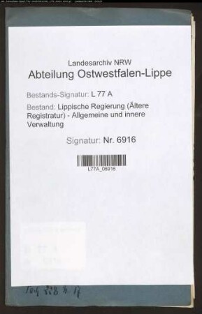 Anstellung des Grenzaufsehers (Steueraufseher) Eberhard