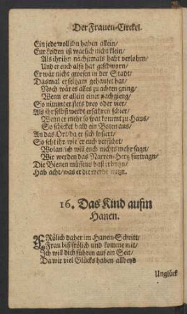16. Das Kind aufm Hanen.